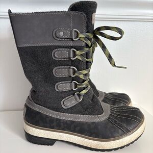 UGG Baroness Duck Boots Women’s 6 Waterproof Tall Snow Boots in Charcoal Gray